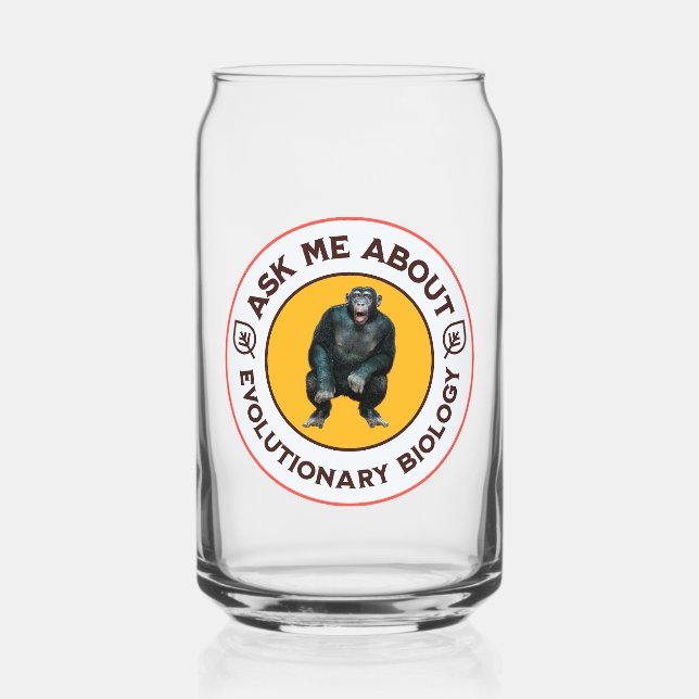 Verre Canette Cadeau d'humour de nerd sur l'évolution drôle de b (Recto)
