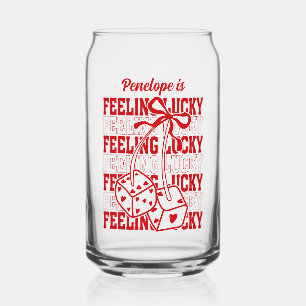 Verre Canette Cadeau personnalisé de Bachelorette Feeling Lucky