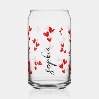 Verre Canette cadeau personnalisé de la Saint-Valentin mignon -