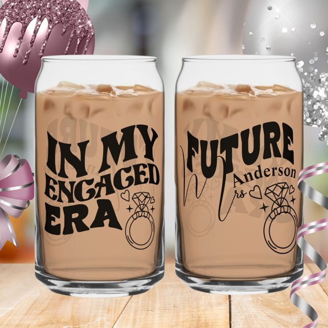 Verre Canette Cadeaux de fiançailles pour elle / Future mariée (Créateur téléchargé)