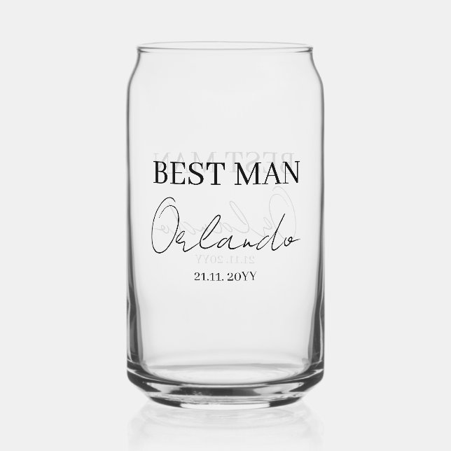 Verre Canette Cadeaux de la fête de mariage Meilleur homme (Recto)