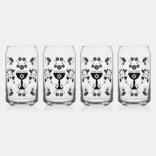 Verre Canette Cadeaux juifs traditionnels pour Shabbat