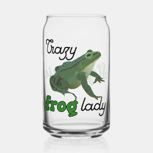 Verre Canette Cadeaux personnalisés de la grenouille folle Lady