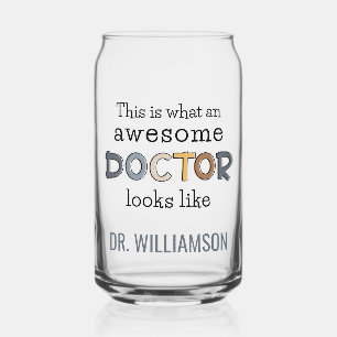 Verre Canette Cadeaux Personnalisés Funny Doctor Médecin génia