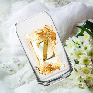 Verre Canette Cadre décoratif Monogramme doré Z