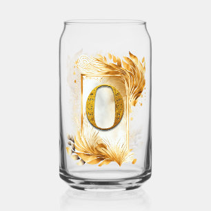 Verre Canette Cadre doré Monogramme décoratif O