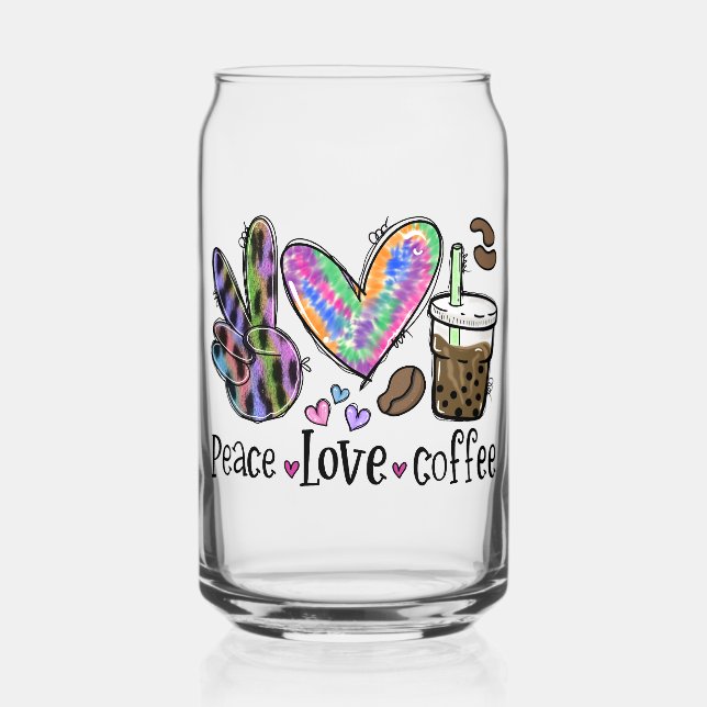 Verre Canette Café Peace Love (Verso)