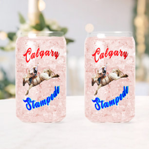 Verre Canette Calgary Canada Chevaux Juillet Riders Calgary Stam