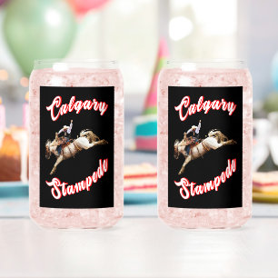 Verre Canette Calgary Heure Canada Juillet Riders Calgary Stampe