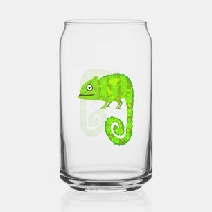 Verre Canette Caméléon vert mignon