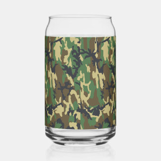 Verre Canette Camo Beer Glass – Woodland Print Can Style