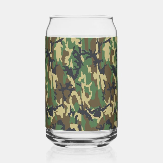 Verre Canette Camo Beer Glass – Woodland Print Can Style (Droite)