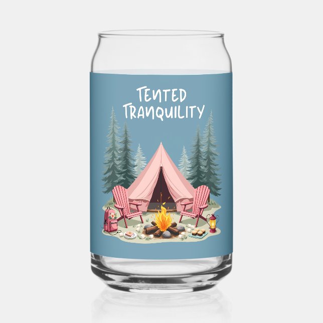 Verre Canette Camping Cosy Tente de Glamping Esthétique & Feu de (Recto)