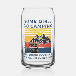 Verre Canette Camping Personnalisé Fille Amusante Retro Girls Ca