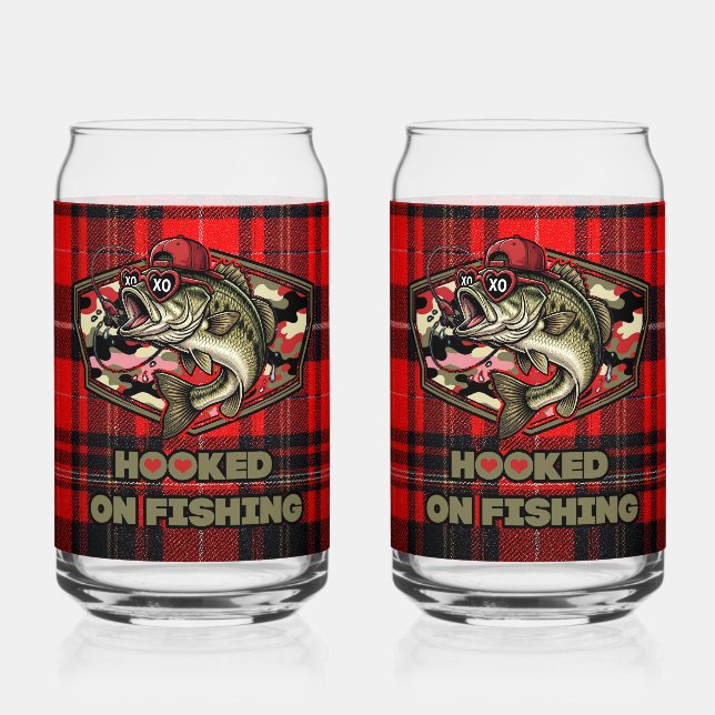 Verre Canette Can glas with a fun fish (Recto)