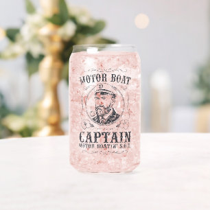Verre Canette Capitaine de bateau à moteur drôle Pontoon Boating