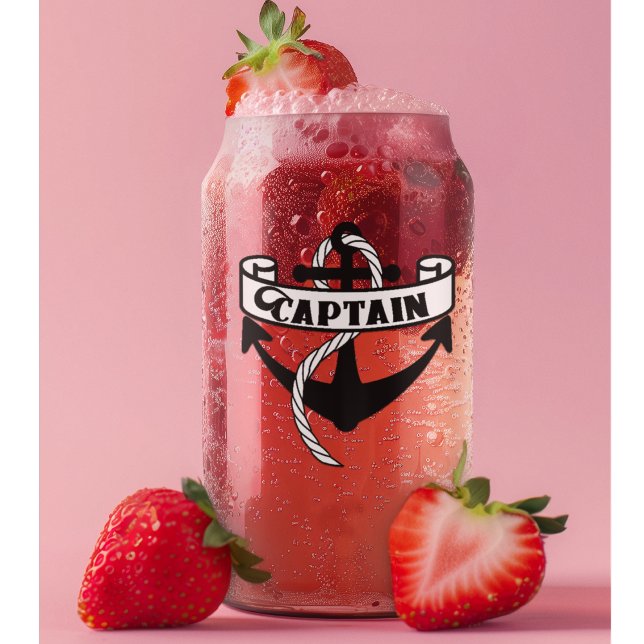 Verre Canette Capitaine Nautical Sailor Cool (Sailing Captain Drinkware. The  perfect gift for the boater in your life.)