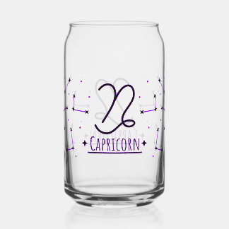 Verre Canette Capricorn Can Glass Zodiac Drinkware