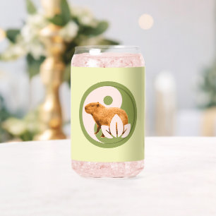 Verre Canette Capybara Zen Yin Yang Nature Paisible