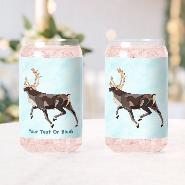 Verre Canette Caribou/Renne d'art populaire (Insitu (Mariage))