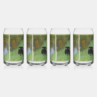 Verre Canette Carlin Chien mignon Gustav Klimt Forest
