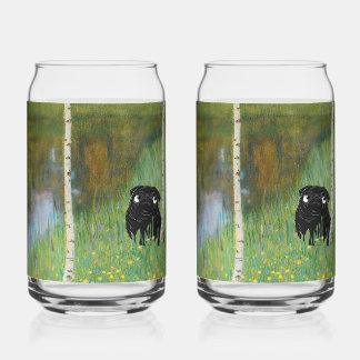 Verre Canette Carlin Chien mignon Gustav Klimt Forest