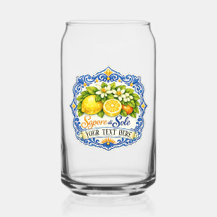 Verre Canette Carrelage Méditerranéen Citron –  Art à l'aquarell