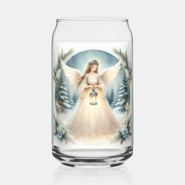 Verre Canette Celestial Winter Angel Lantern of Hope (Recto)