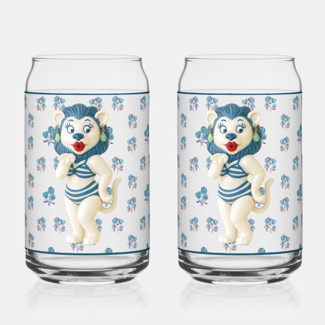 Verre Canette Ceramic Lion Soda Glass (Recto)