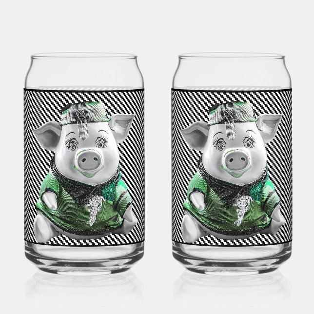 Verre Canette Ceramic Piggy Glass (Recto)