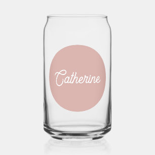 Verre Canette Cercle en rose - Monographie de script