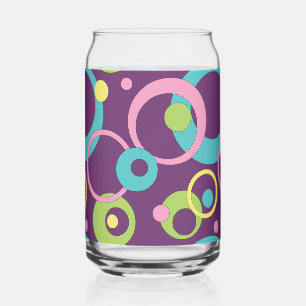 Verre Canette Cercles Violets Funky