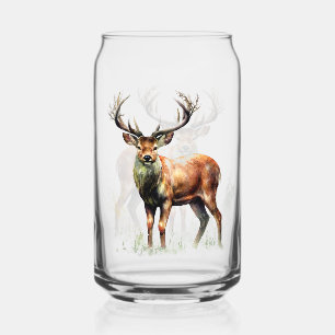 Verre Canette Cerf immense avec bois imposants 