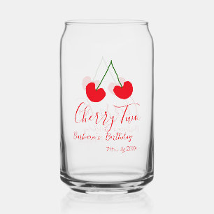 Verre Canette Cerise deux 2e anniversaire rouge cerise enfants s