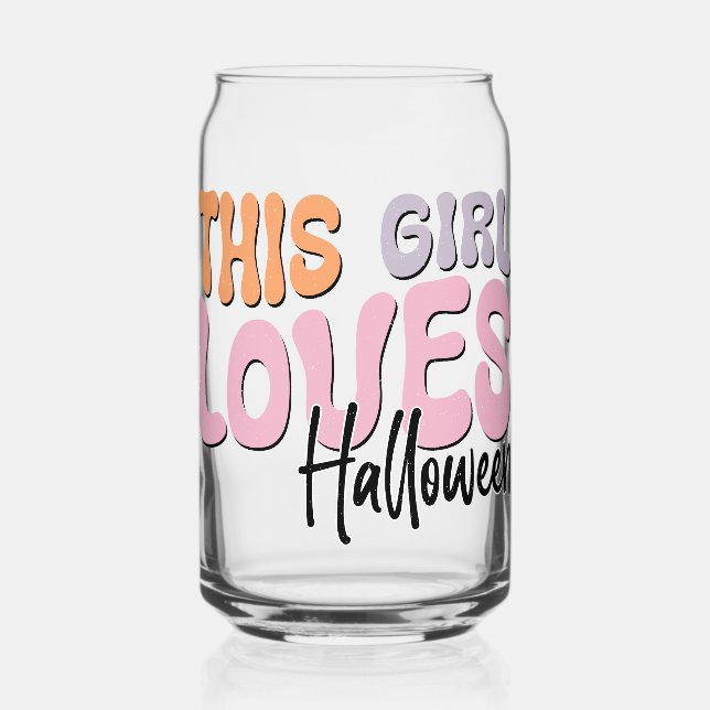 Verre Canette Cette fille adore Halloween (Recto)