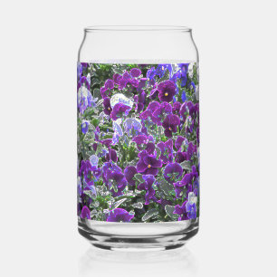 Verre Canette Champ De Fleurs Violettes 8420 Pansies
