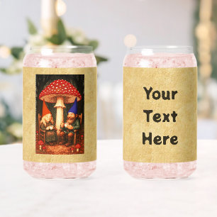 Verre Canette Champignons et Gnomes d'Amanita