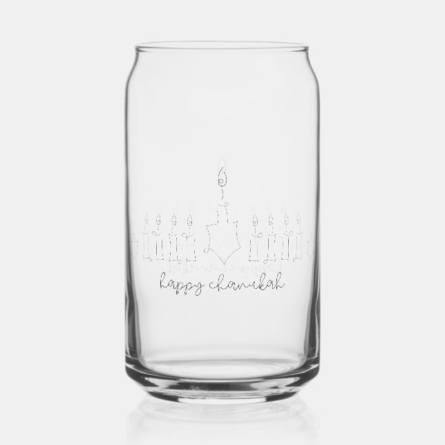 Verre Canette Chanoukah (Recto)