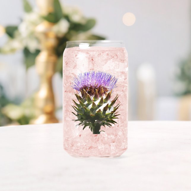 Verre Canette Chardon à Cardon Floral Pourpre (Insitu (Mariage))