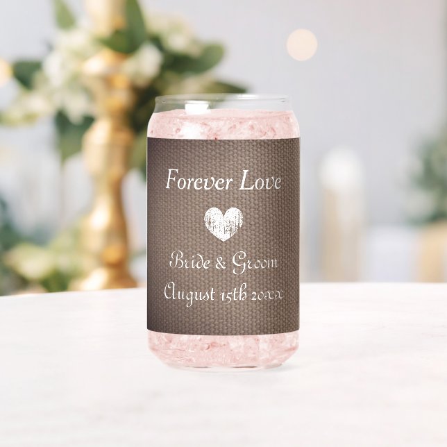 Verre Canette Charmant pays thème mariage burla peut lunettes (Insitu (Mariage))