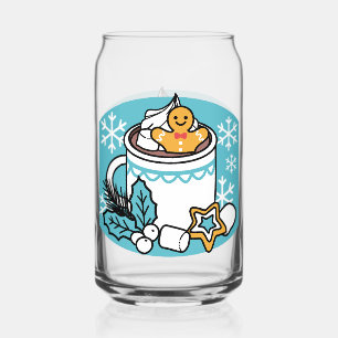 Verre Canette Charme d'hiver et cacao chaud - Appels de cacao d'