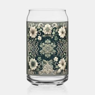 Verre Canette Charme floral du trèfle celtique