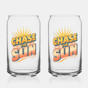 Verre Canette "Chase the Sun" Énergie Positive Vintage