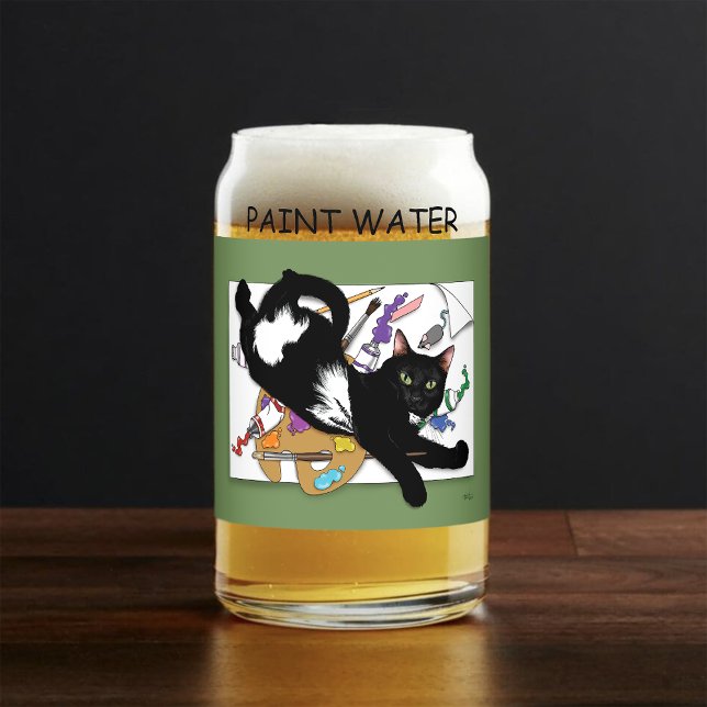 Verre Canette Chat noir de l'artiste (Créateur téléchargé)