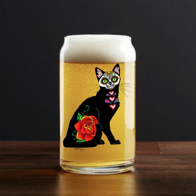 Verre Canette Chat noir de Sugar (Créateur téléchargé)