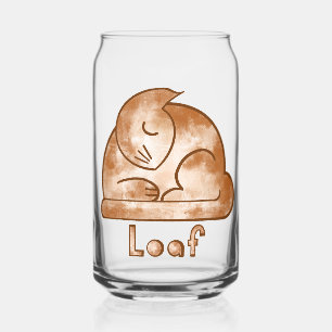 Verre Canette Chat Pain