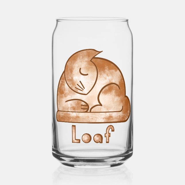 Verre Canette Chat Pain (Recto)