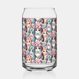 Verre Canette Chatons vintages portant des vaches