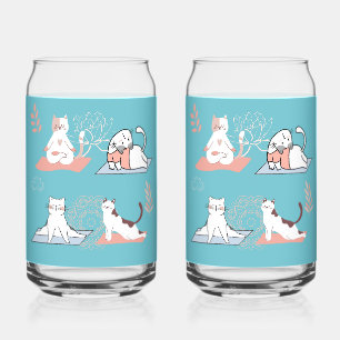 Verre Canette Chats de yoga