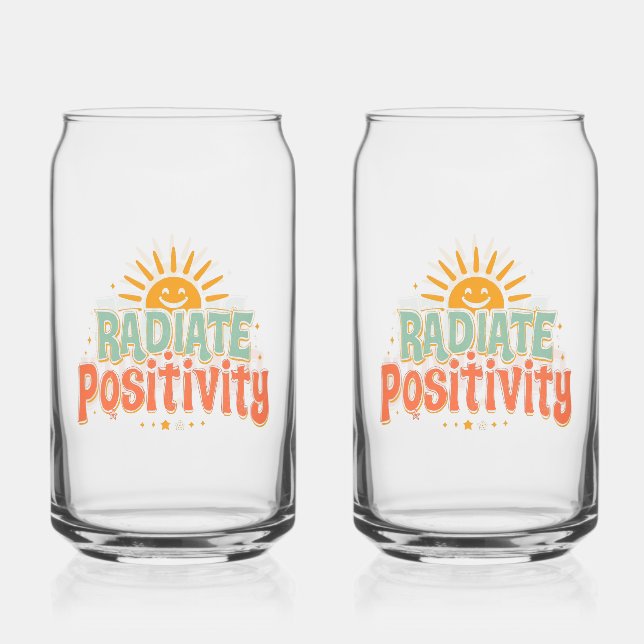 Verre Canette Cheerful and Motivational Sunny Saying (Recto)